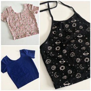 Juniors Women’s Fitted Cropped Tops Bundle Size XS